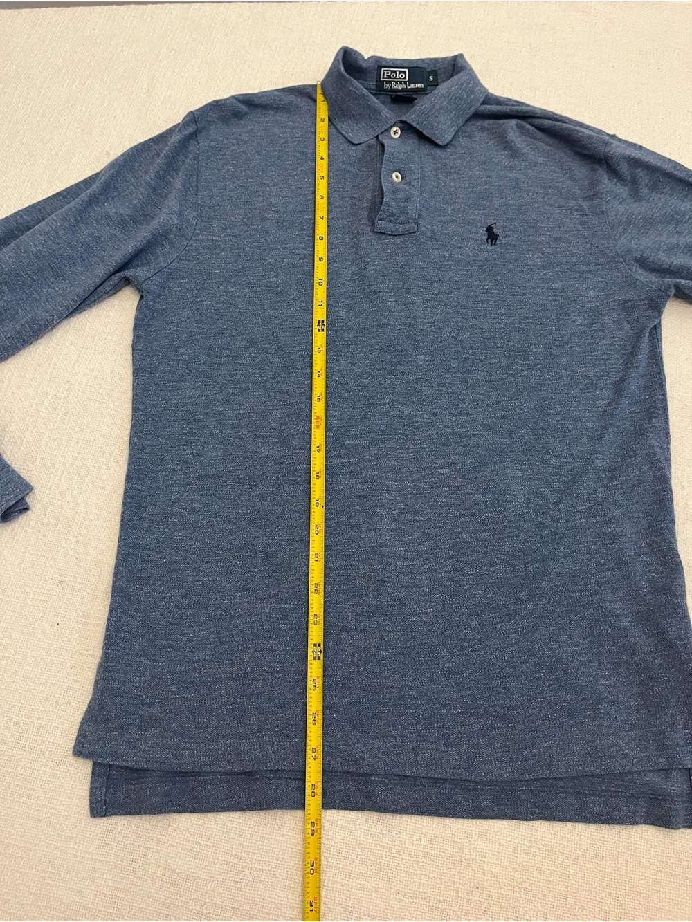 Lot of 3 Polo Ralph Lauren Long Sleeve Polo Shirts Mens Small Green Gray Blue - Picture 6 of 10